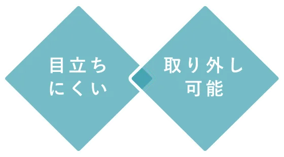 インビザラインの特徴：目立ちにくい・取り外し可能